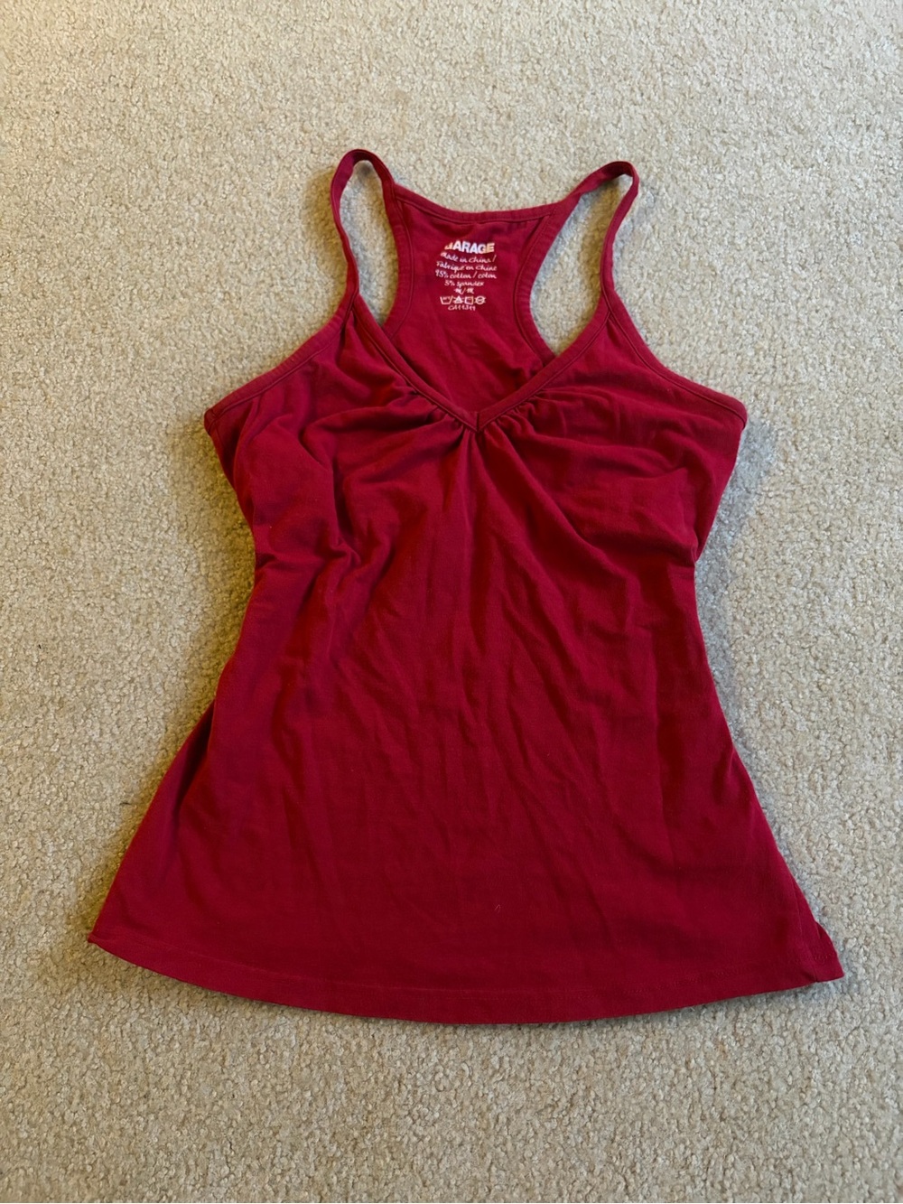 Garage Women's Deep Red Racerback Camisole